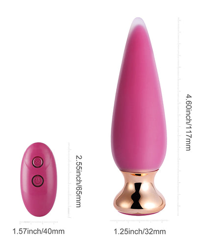 Doro Plus Vibrating Anal Plug w/Remote Control - Pink