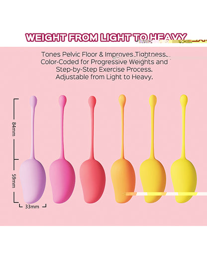 Mango Tropical 6 Weighted Kegel Ball Exercise Set