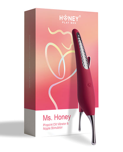 Ms. Honey Pinpoint Clit Vibrator & Nipple Stimulator - Red Wine