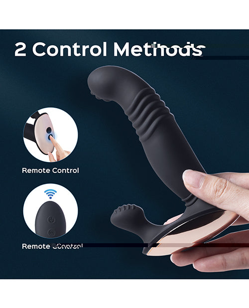 Royal Thrusting Vibrating Prostate & Perineum Massager - Black