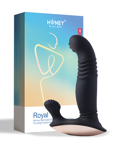 Royal Thrusting Vibrating Prostate & Perineum Massager - Black