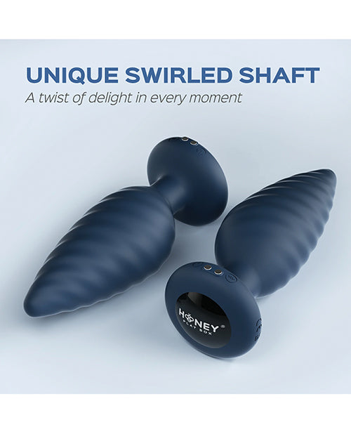 Noah App-Controlled Rotating Butt Plug - Navy Blue