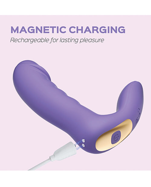 RORA App-Controlled Rotating G-Spot Vibrator & Clitoral Stimulator - Purple