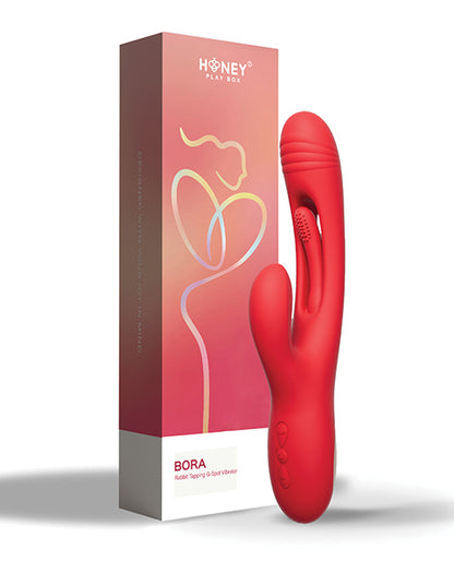 Bora G-Spot Tapping Rabbit Vibrator - Red