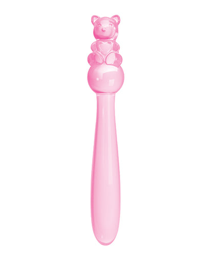 Glass Menagerie Teddy Glass Dildo - Pink