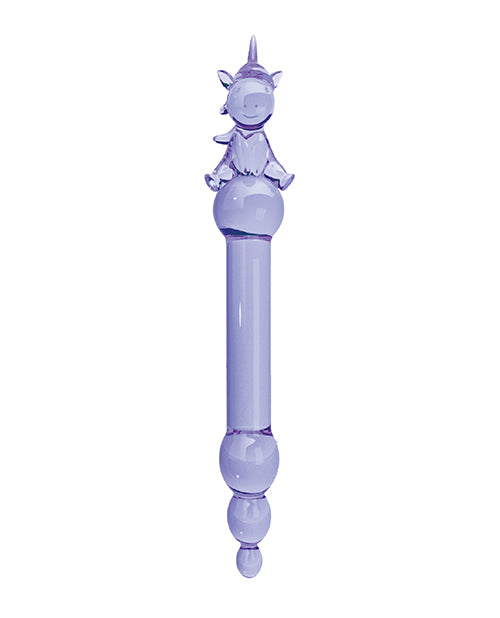 Glass Menagerie Unicorn Glass Dildo - Purple