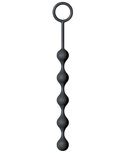 The 9's S Drops Silicone Anal Beads - Black