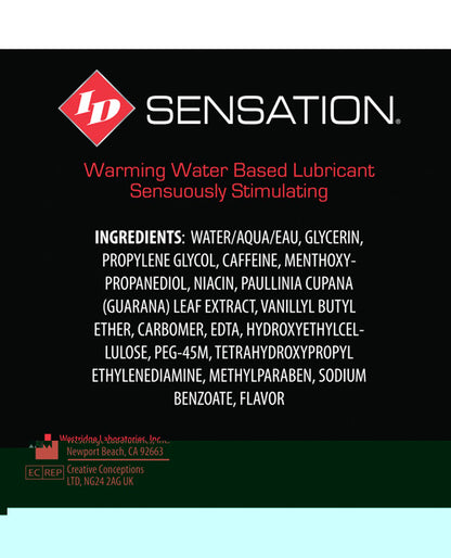 ID Sensation Waterbased Warming Lubricant - 4.4 oz Flip Cap Bottle