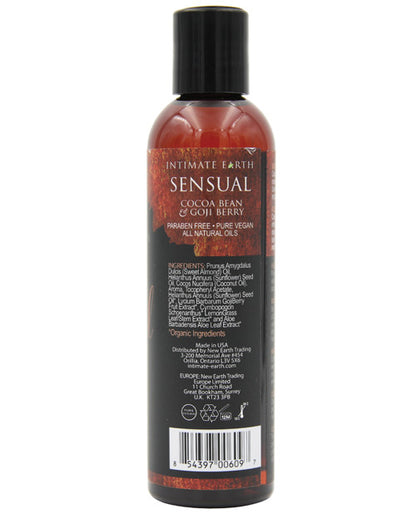 Intimate Earth Sensual Massage Oil - 240 ml Cocoa Bean & Gogi Berry