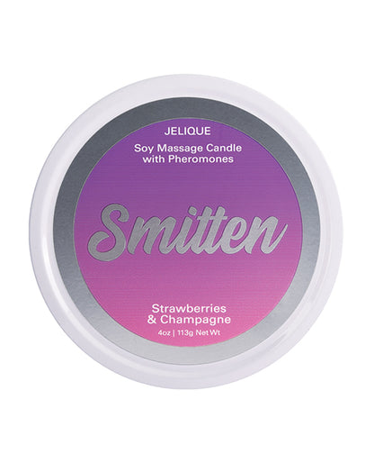 Jelique Massage Candle - 4 oz Smitten Strawberry & Champagne