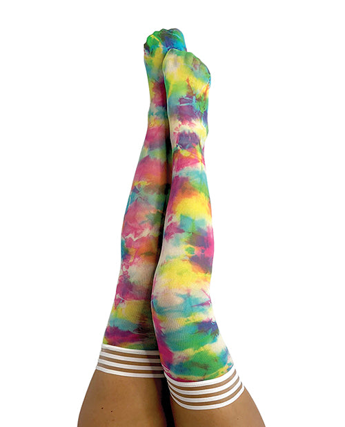 Kix'ies Gilly Tie Die Thigh High Bright Color C