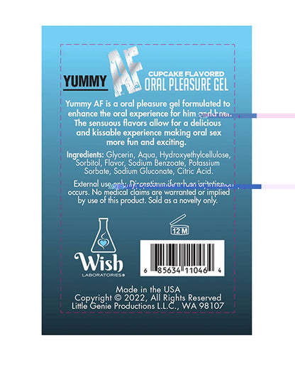 Yummy AF Oral Pleasure Gel - 2.2 oz Cupcake