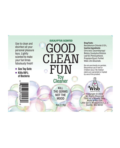 Good Clean Fun Toy Cleaner - 4 oz Eucalyptus