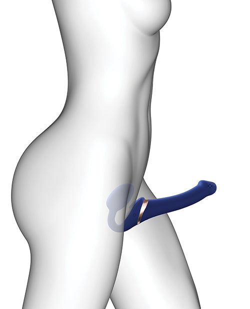 Strap On Me Multi Orgasm Bendable Strapless Strap On Small - Night Blue