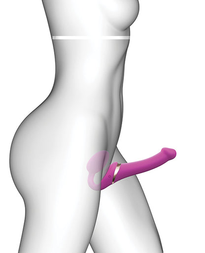 Strap On Me Multi Orgasm Bendable Strapless Strap On Small - Fuchsia