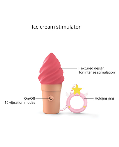 Love to Love Cand'ice Ice Cream Cone Stimulator - Raspberry Jolly