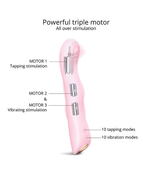 Love to Love Swap Tapping Vibrator - Baby Pink