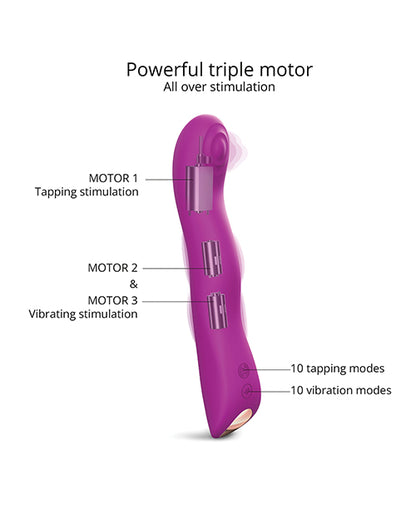 Love to Love Swap Tapping Vibrator - Sweet Orchid