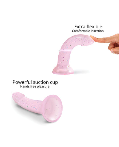 Love to Love Curved Suction Cup Dildolls Starlight - Pink