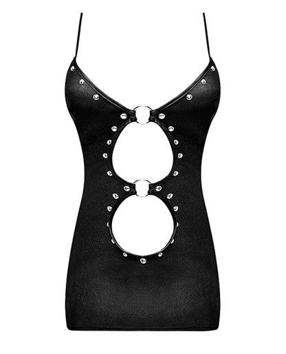 Lust Selene Keyhole Front Dress w/Zipper Back & G-String Black S/M