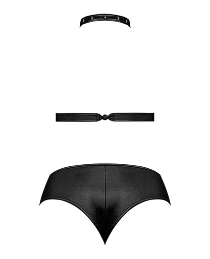 Lust Juno Top w/Velcro Choker Neck & Mini Short Black  L/XL
