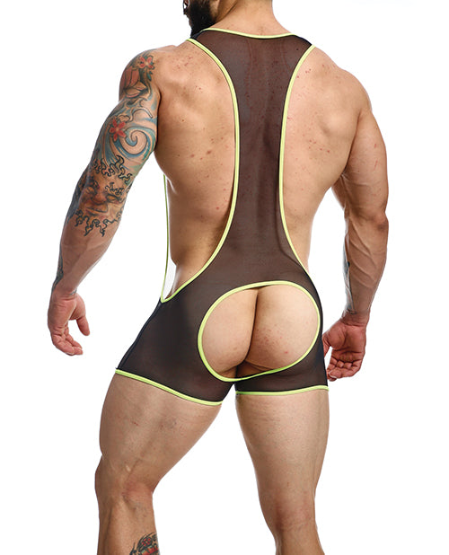 Male Basics MOB Singlet Black/Lime SM