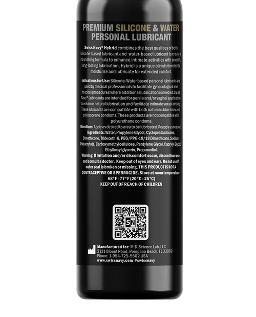 Swiss Navy Premium Hybrid Lubricant - 4 oz Bottle