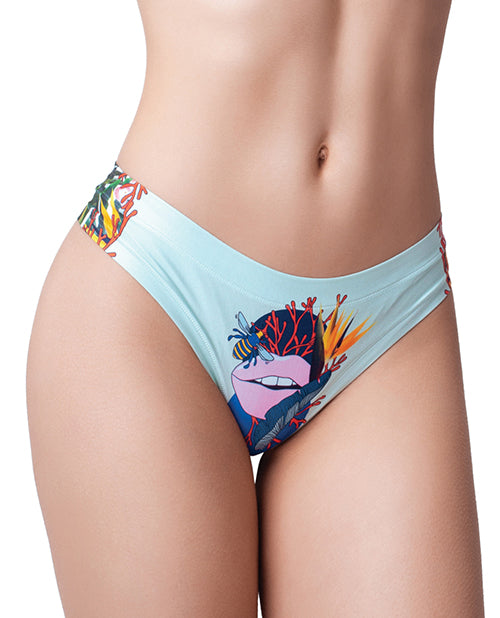 Mememe Botanic Panic Lips Printed Thong LG