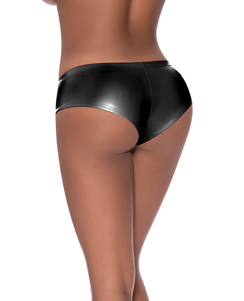 'club Candy Low Rise Split Crotch Boy Short Black S/m