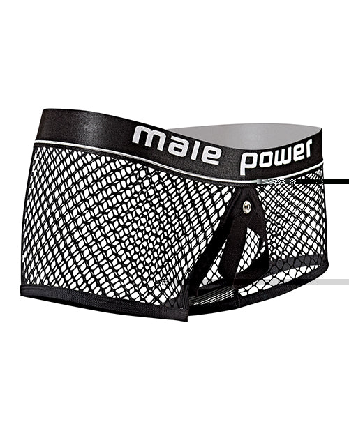 Cock Pit Fishnet Mini Cock Ring Short Black LG