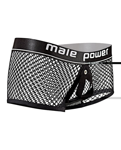 Cock Pit Fishnet Mini Cock Ring Short Black MD