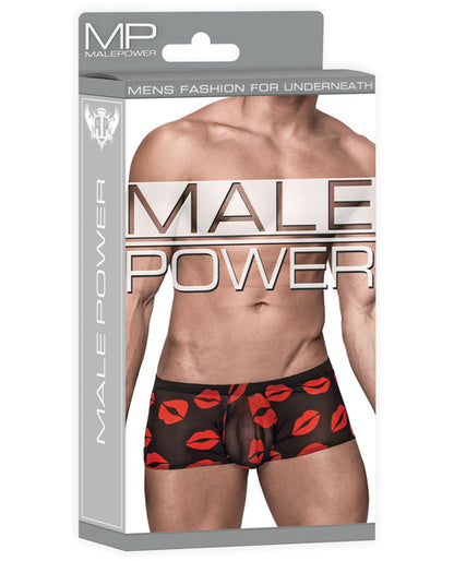 'kiss Me Stretch Mesh Mini Short Blk/rd Lg