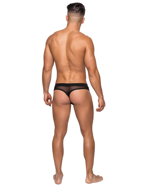 'hoser Stretch Mesh Thong Black S/m