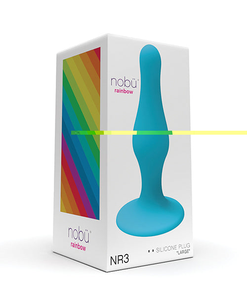 Nobu Rainbow Large Silicone Plug - Blue