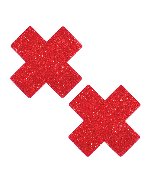 Neva Nude Ravish Me Glitter X Factor Pasties - Red O/S