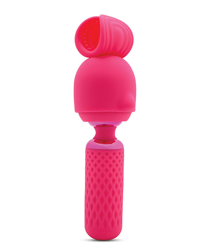 Nu Sensuelle Harlow Mini Wand w/Masturbator Attachment - Pink