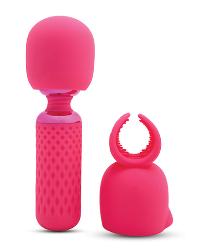 Nu Sensuelle Harlow Mini Wand w/Masturbator Attachment - Pink