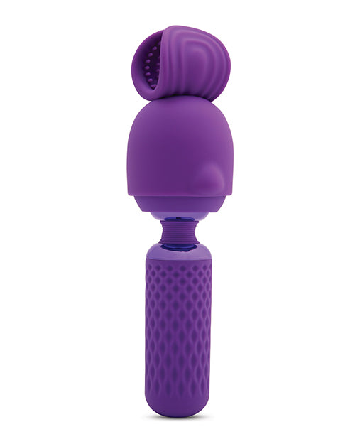 Nu Sensuelle Harlow Mini Wand w/Masturbator Attachment - Purple