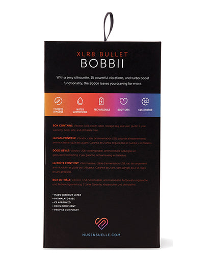 Nu Sensuelle Bobbii Flexible Vibe XLR8 Turbo Boost - Electric Blue