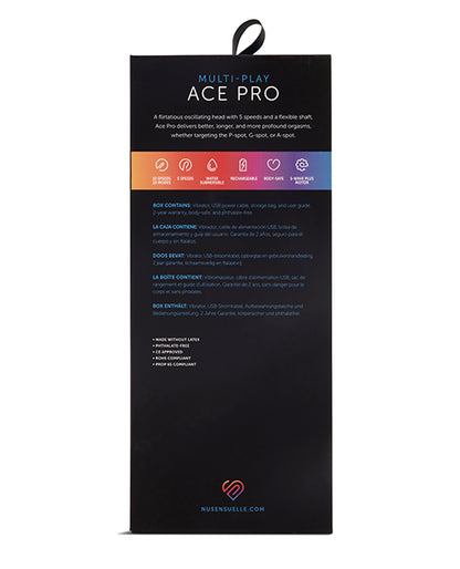 Nu Sensuelle Ace Pro Prostate & G Spot Vibe - Black