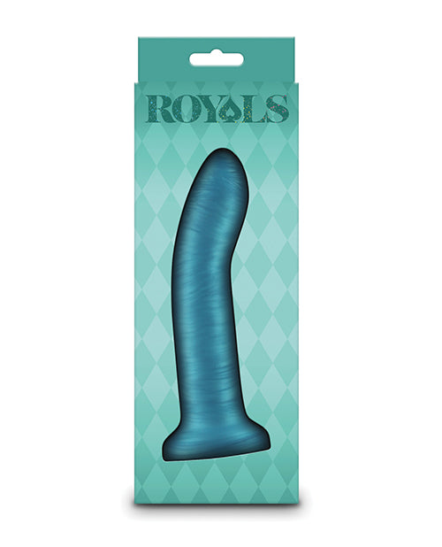 Royals 6" Charlie Curved Dildo - Metallic Teal