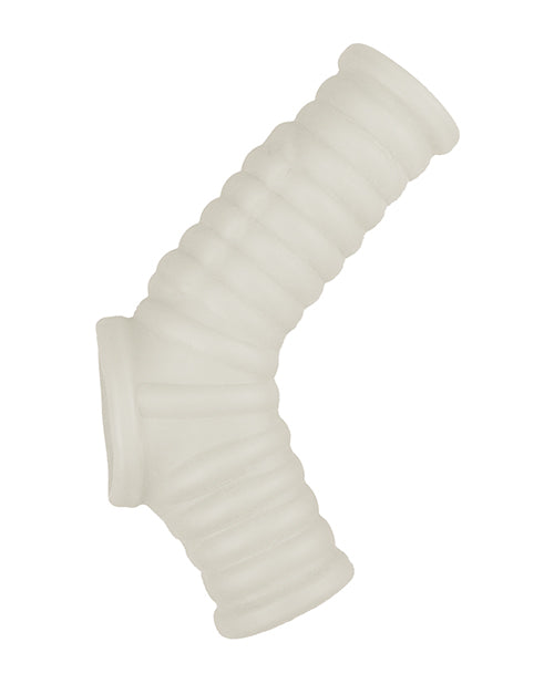 Vibrating Power Sleeve Ribbed Fit - White