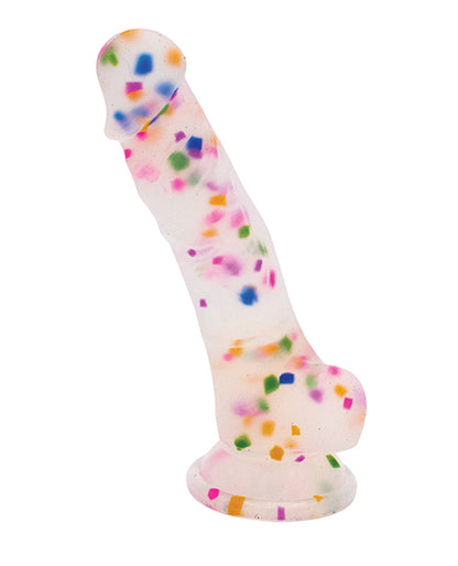 Natalie's Toy Box Cock-A-Palooza Confetti Silicone Suction Dildo