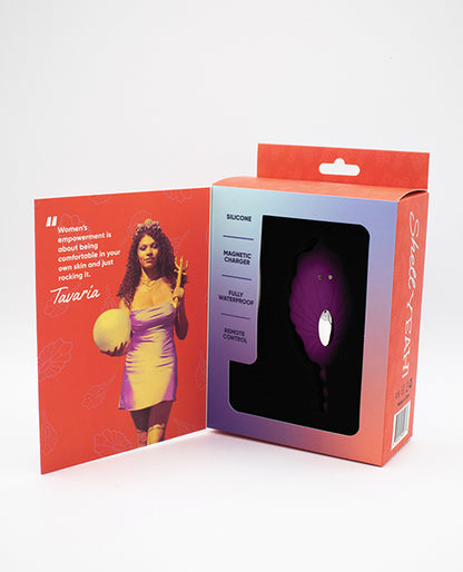 Natalie's Toy Box Shell Yeah! Remote Controlled Wearable Panty Vibrator - Purple