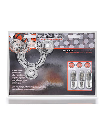 Oxballs Buzz Squeeze Ballstretcher Vibe - Clear