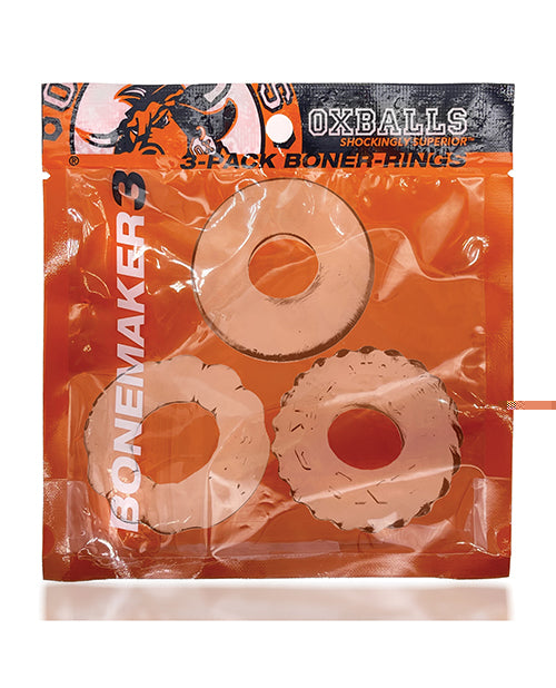 Oxballs Bonemaker 3 Pack Cockring Kit - Clear