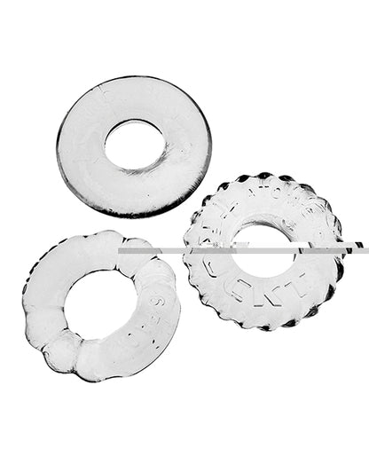 Oxballs Bonemaker 3 Pack Cockring Kit - Clear