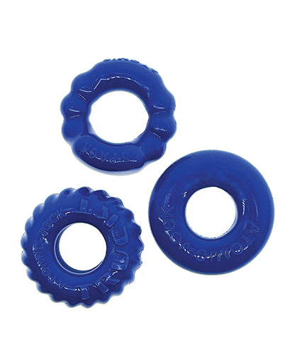 Oxballs Bonemaker 3 Pack Cockring Kit - Pool blue