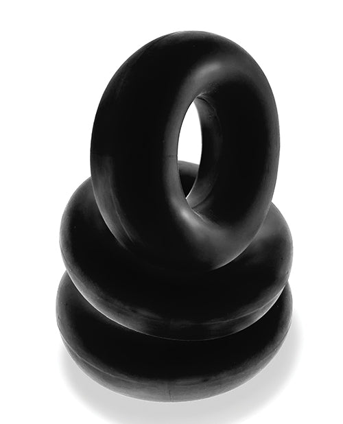 Oxballs Fat Willy 3 Pack Jumbo Cock Rings - Black