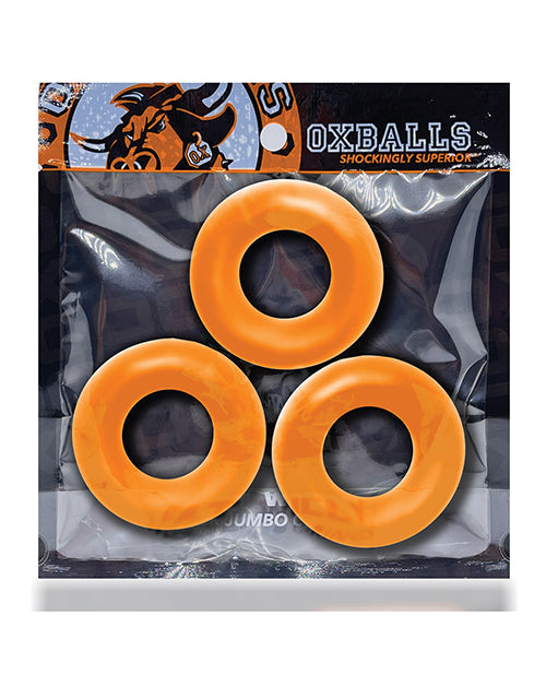 Oxballs Fat Willy 3 Pack Jumbo Cock Rings - Orange